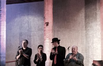 ‘Ele! Lorca-Lauaxeta' ikuskizunaren une bat.@maia_jon