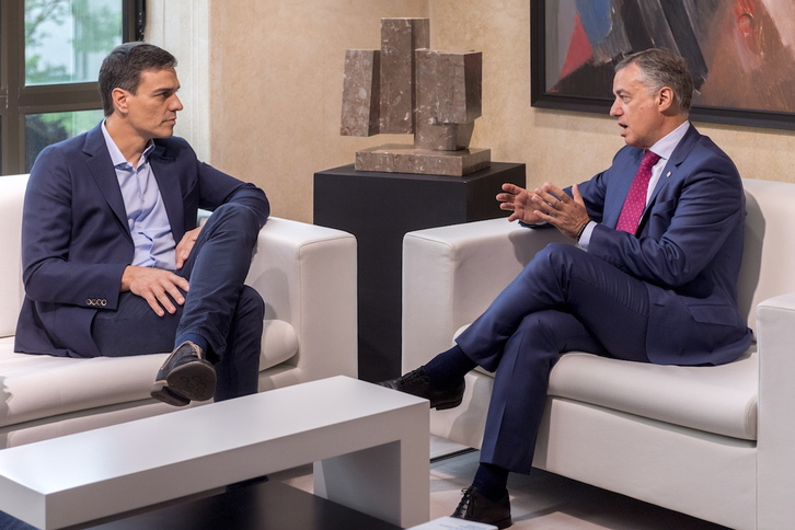 Sánchez y Urkullu se reunieron en julio del año pasado. (Juanan RUIZ / FOKU)