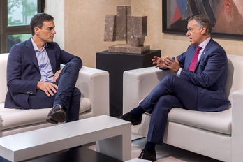 Sánchez y Urkullu ya se reunieron en julio del año pasado. (Juanan RUIZ / FOKU)