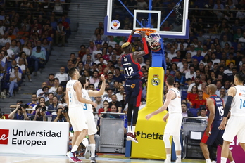 Diop, en un momento del encuentro.