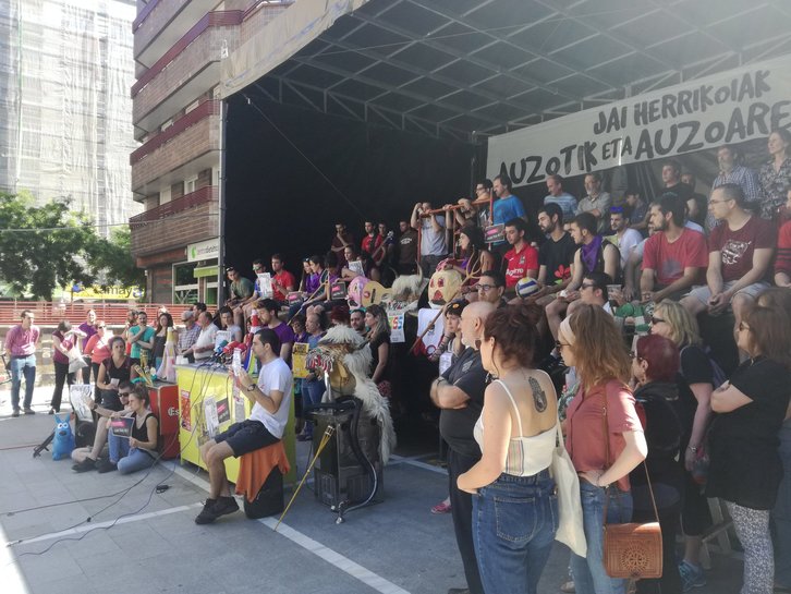 Judimendiko herri mugimenduen agerraldia. (GARA)