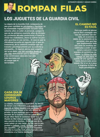 La pagina de ‘El Jueves’ contra la que se presentó la querella. 
