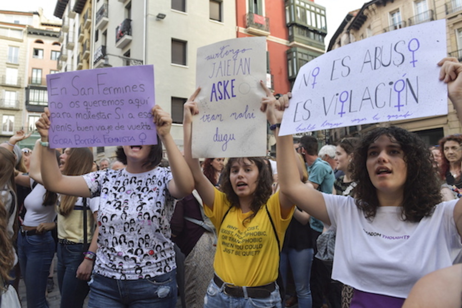 Protesta en Iruñea. (Idoia ZABALETA / FOKU)