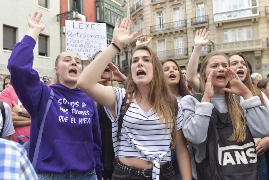Protesta en Iruñea. (Idoia ZABALETA / FOKU)