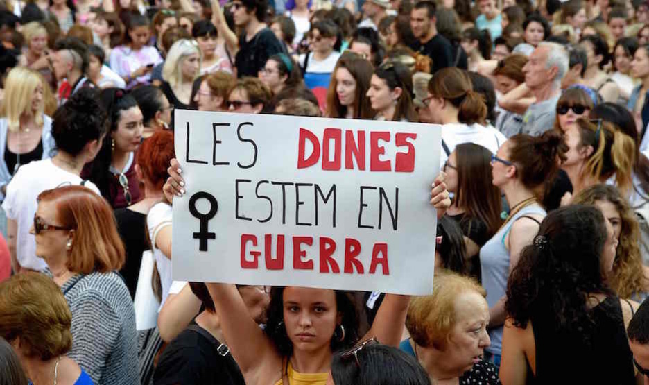 Manifestación en Valencia. (José JORDÁN / AFP)
