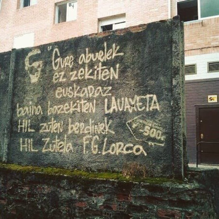 Jon Maiak Lauaxeta eta Lorca lotuz idatzitakoaren pasarte bat. @arkarodriguez