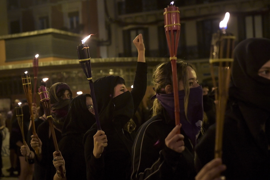 La marcha recorrió la parte vieja iruindarra.(Idoia ZABALETA.FOKU)