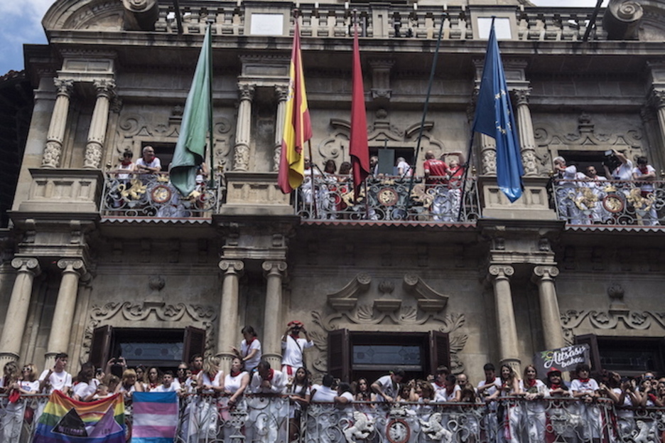 Imagen del balcón del Ayuntamiento. (FOKU)
