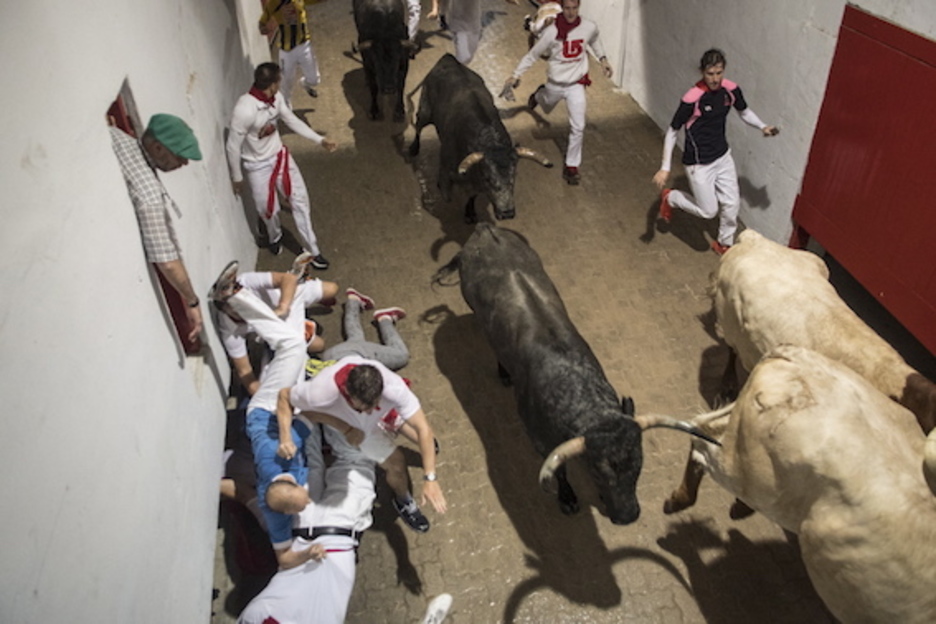 El tunel de entrada a la plaza de toros. (Jagoba MANTEROLA/FOKU) El tunel de entrada a la plaza de toros. (Jagoba MANTEROLA/FOKU)