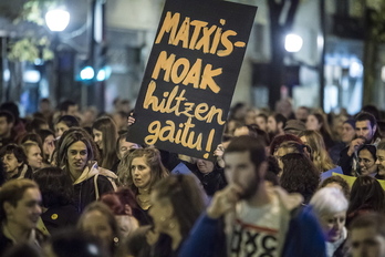 Movilización en Bilbo contra la violencia machista. (Aritz LOIOLA / FOKU)