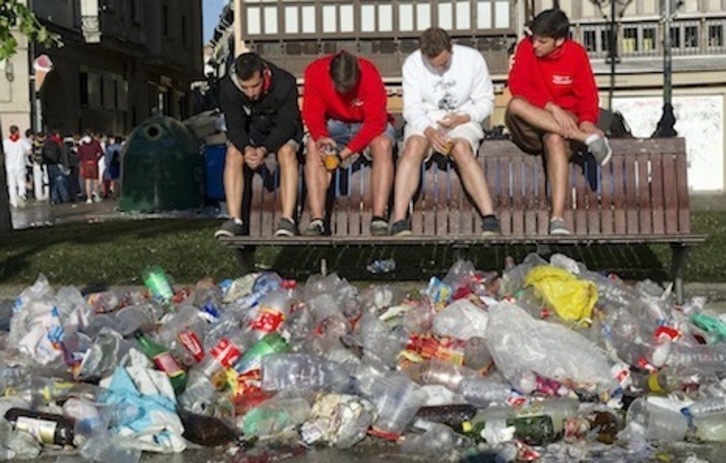 Hasta el miércoles día 11 se han recogido en Iruñea 710.000 kilos de residuos.