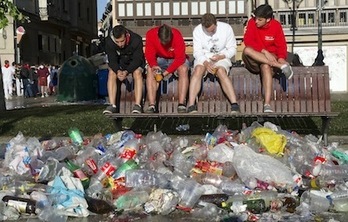 Hasta el miércoles día 11 se han recogido en Iruñea 710.000 kilos de residuos.