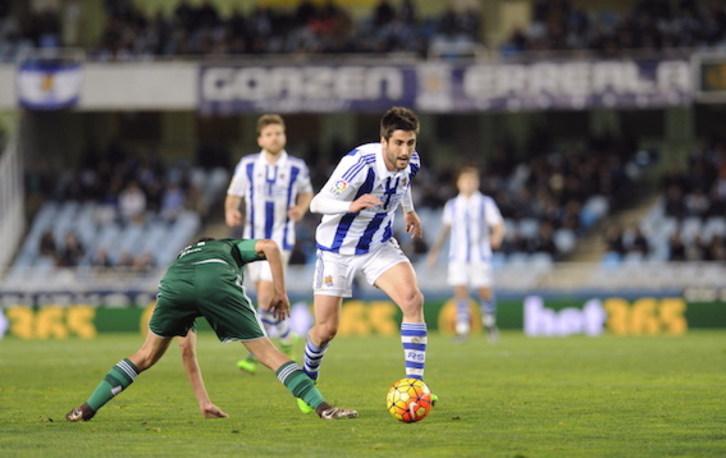 Markel Bergara, en un partido contra el Betis. (Jon URBE/FOKU)