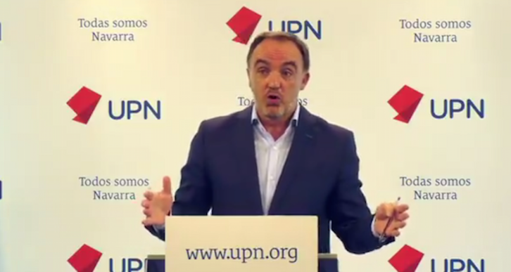 Javier Esparza ha anunciado que UPN enmienda a la totalidad los Presupuestos de Nafarroa. (@upn_navarra)