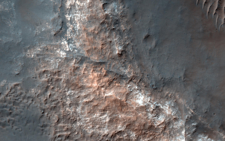 Imagen de la región Terra Sirenum de Marte, donde los científicos creen que hubo un gran lago. (NASA)