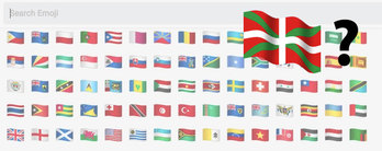 Ikurrina falta da ohiko banderen emojietan. 