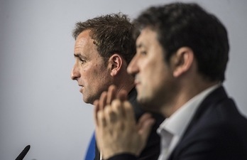 Arrasate pide tiempo para conseguir el Osasuna que quiere sobre el campo. (Jagoba MANTEROLA/FOKU)