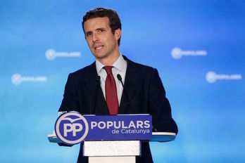 Pablo Casado, presidente del PP. (Pau BARRENA/AFP)