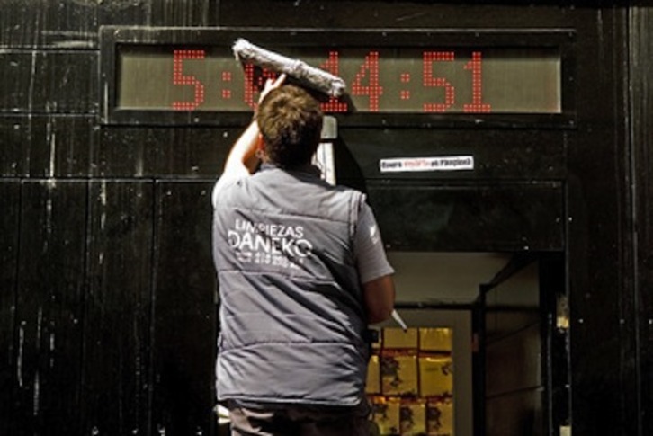 El reloj con la cuenta atrás para sanfermines se ubicaría en un nuevo emplazamiento. (Iñigo URIZ/FOKU)