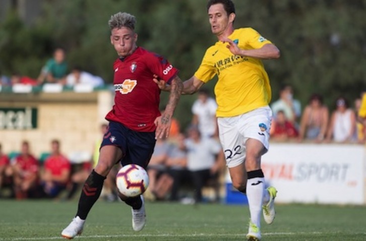 Brandon, en el partido ante el Lleida. (OSASUNA)