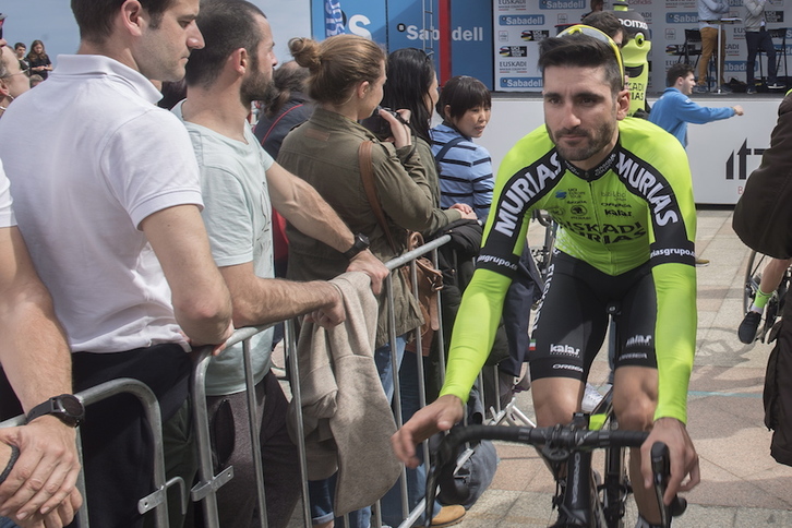 Enrique Sanz, durante la última Itzulia. (Gorka RUBIO / FOKU)