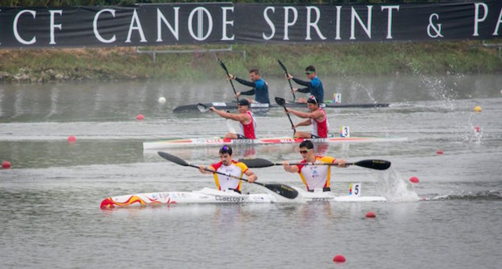 Cubelos y Peña han firmado la segunda plaza en Portugal. (@RFEPiraguismo)