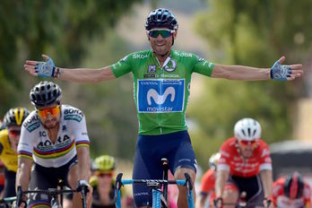 Valverde sigue sumando triunfos a sus 38 años. (Jorge GUERRERO / AFP)