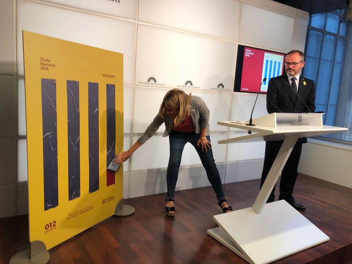 Elsa Artadi y Josep Costa han presentado los actos institucionales de la Diada. (@Govern)