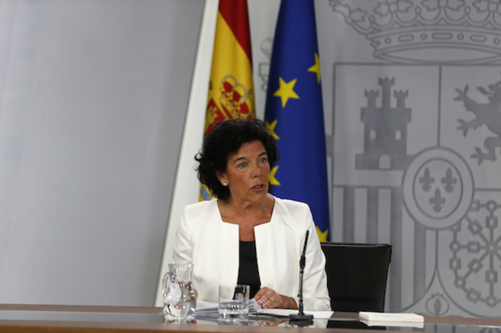 Isabel Celaá, portavoz del Ejecutivo español. (César P. SENDRA/POOL MONCLOA)