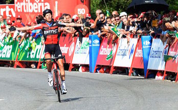 De Marchi, a su llegada a meta. (Miguel RIPOA/AFP)