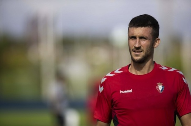 Oier Sanjurjo ha señalado que «debemos mantener la exigencia en los partidos». (OSASUNA)