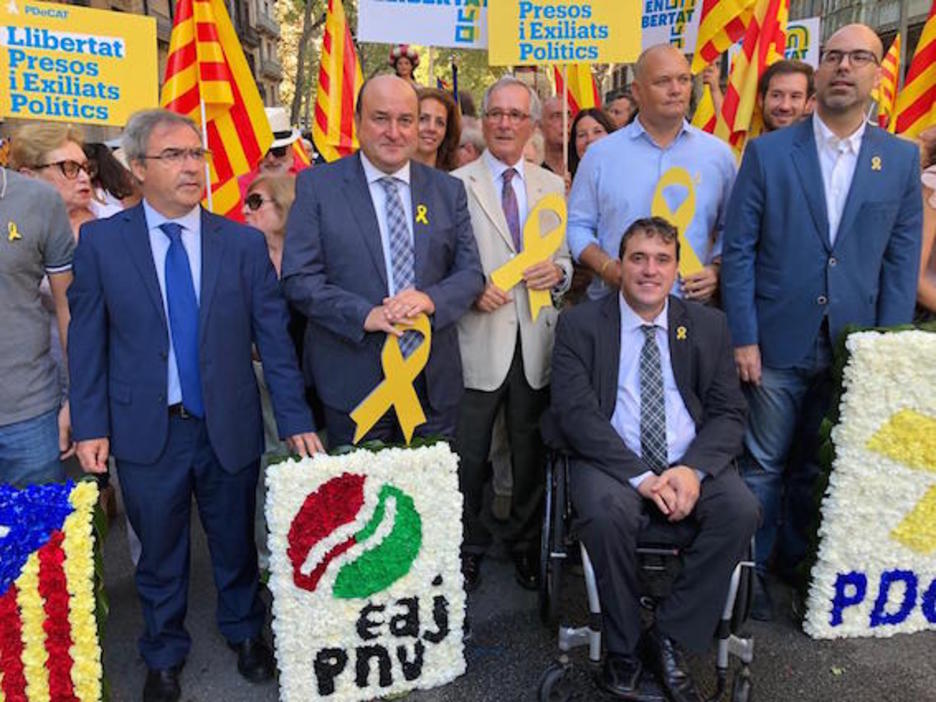 Joseba Aurrekoetxea y Andoni Ortuzar, en representación del PNV. (@eajpnv)