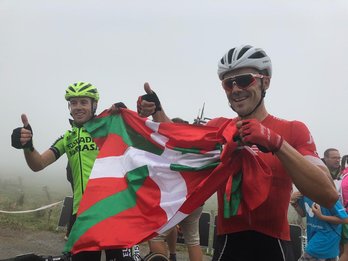 Markel Irizarrek etapa ostean elkarbanatutako argazkia.