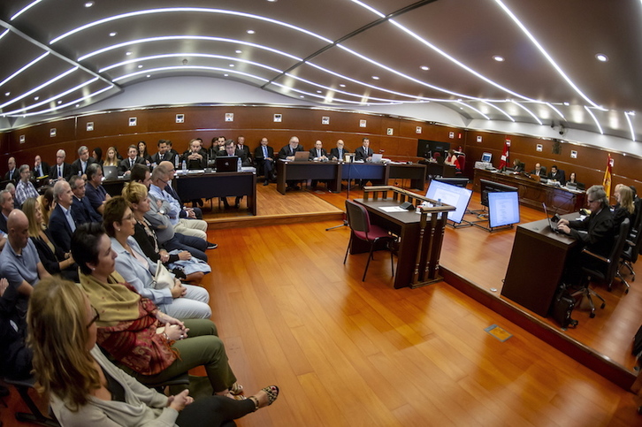 Una de las sesiones del juicio por el ‘caso De Miguel’. (Jaizki FONTANEDA/FOKU)