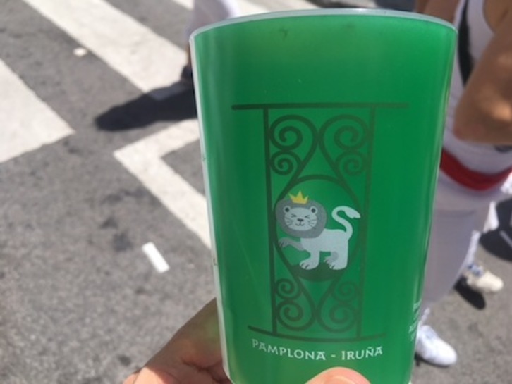 El vaso reutilizable seguirá estando presente en sanfermines.