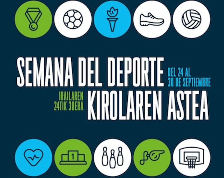Cartel de la semana del deporte de Eguesibar.