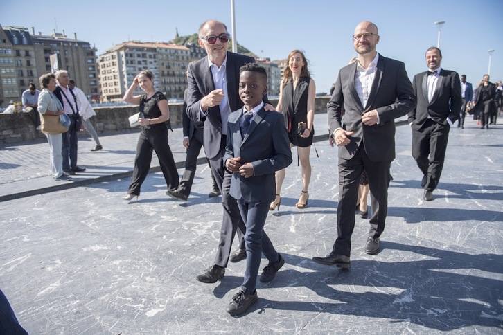 El director, Markus Schleinzer, junto a uno de los actores que interpretan a Angelo. (Juan Carlos RUIZ/FOKU)