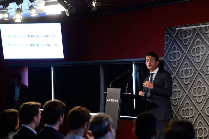 Manuel Vallas ha anunciado esta tarde su candidatura a la Alcaldía de Barcelona. (Josep LAGO / AFP)