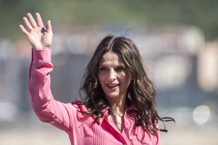 Juliette Binoche, gaur Donostian. (Juan Carlos RUIZ/ FOKU)