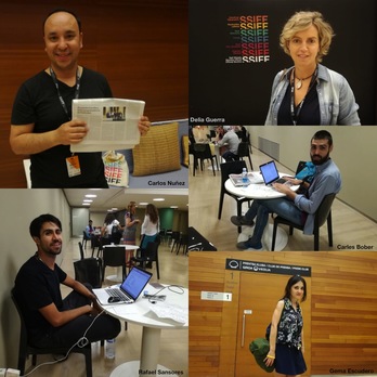 Gurekin hitz egitera animatu ziren akreditatuak.