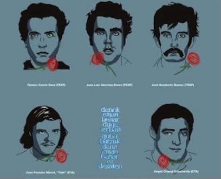 Cartel del acto del acto de memoria de Ahaztuak.