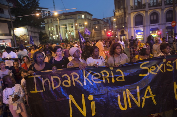 Manifestación el miércoles en Bilbo. (Monika DEL VALLE / FOKU)