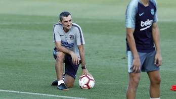 Valverde durante un entrenamiento. (FC BARCELONA)
