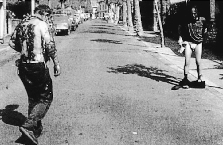 Román Orbe y Tomás Pérez Revillla, justo después de le explosión. 