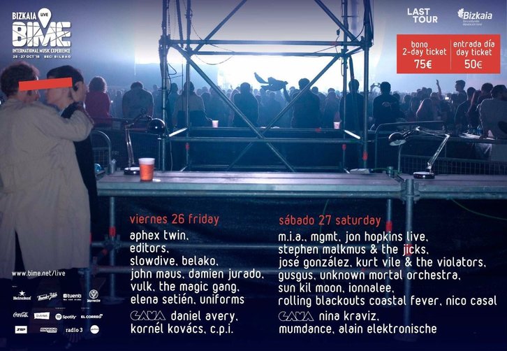 Cartel definitivo del festival BIME 2018.