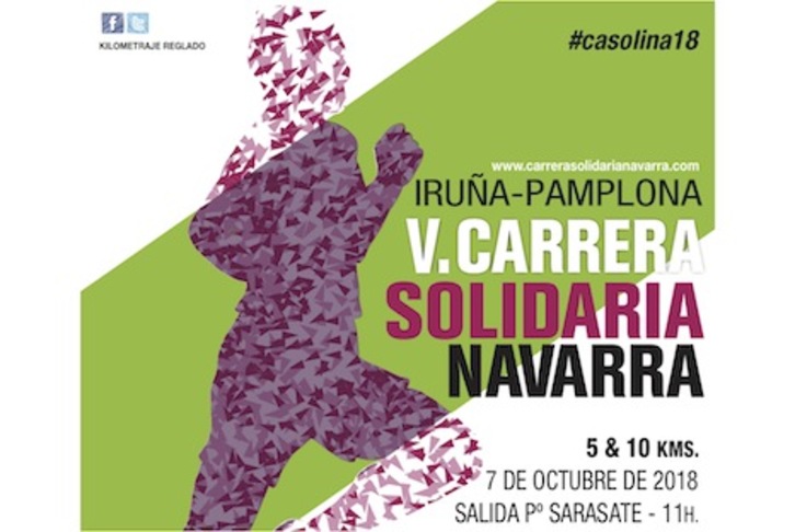 Cartel de la V Carrera solidaria por ANFAS.