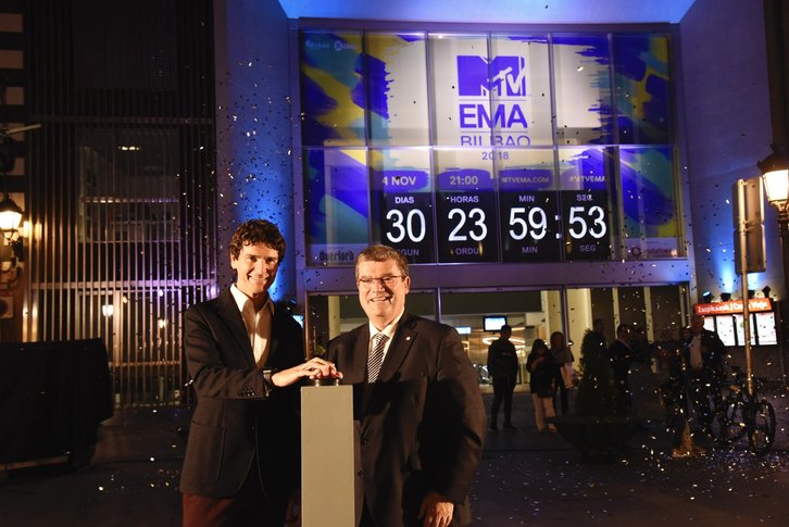 Aburto y Rementeria en el inicio de la cuenta atrás. (@Bizkaia)