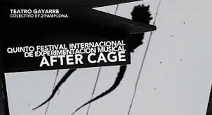 Cartel del V Festival Internacional After Cage de música contemporánea del colectivo E7.2 en Iruñea.
