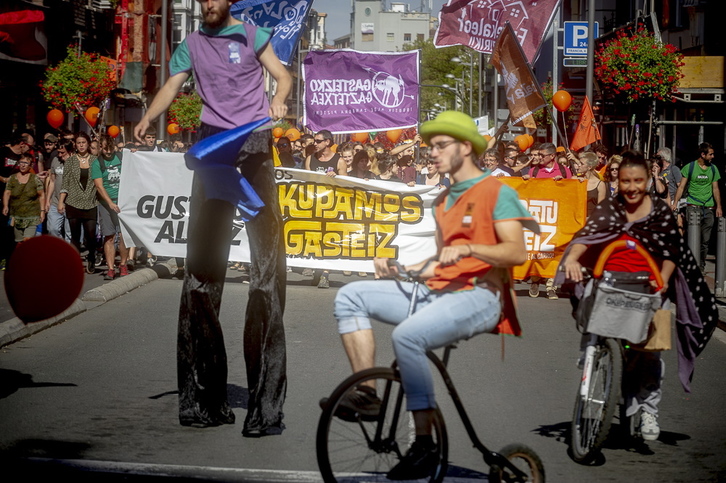 Jaia nagusi OkupaTU Gasteiz egunean. (Jaizki FONTANEDA / FOKU)