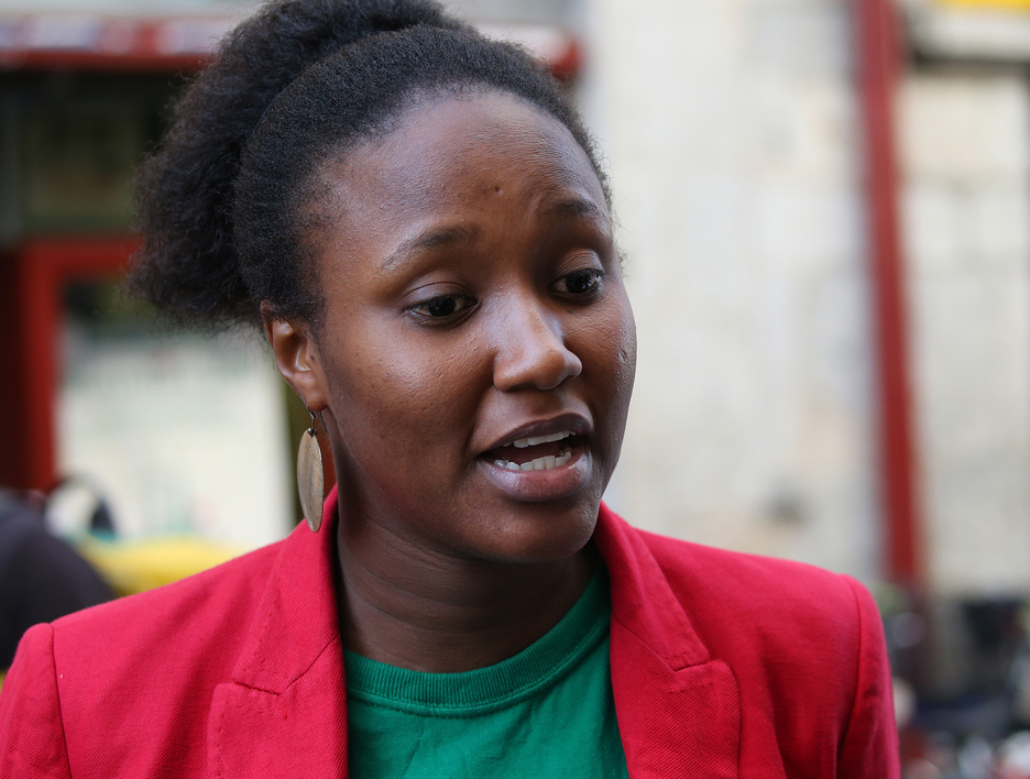 La marraine d'Alternatiba 2018, Mariama Diallo, a pu témoigner de la mobilisation des pays du Sud dans le combat contre le dérèglement climatique. ©BOBEDME